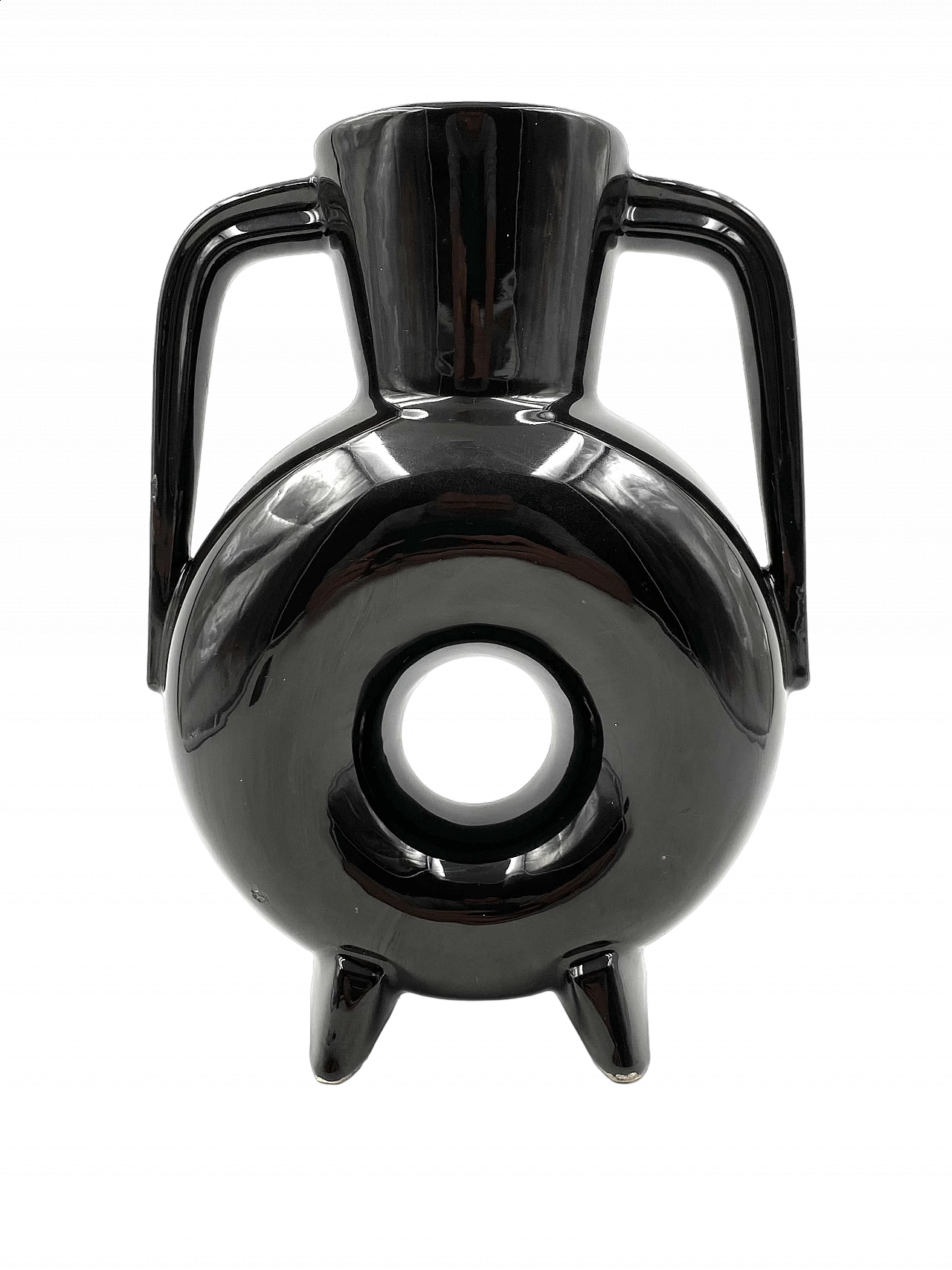 Modern black ceramic vase, 1970s 21