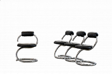 4 Cobra chairs by Giotto Stoppino, 1970s