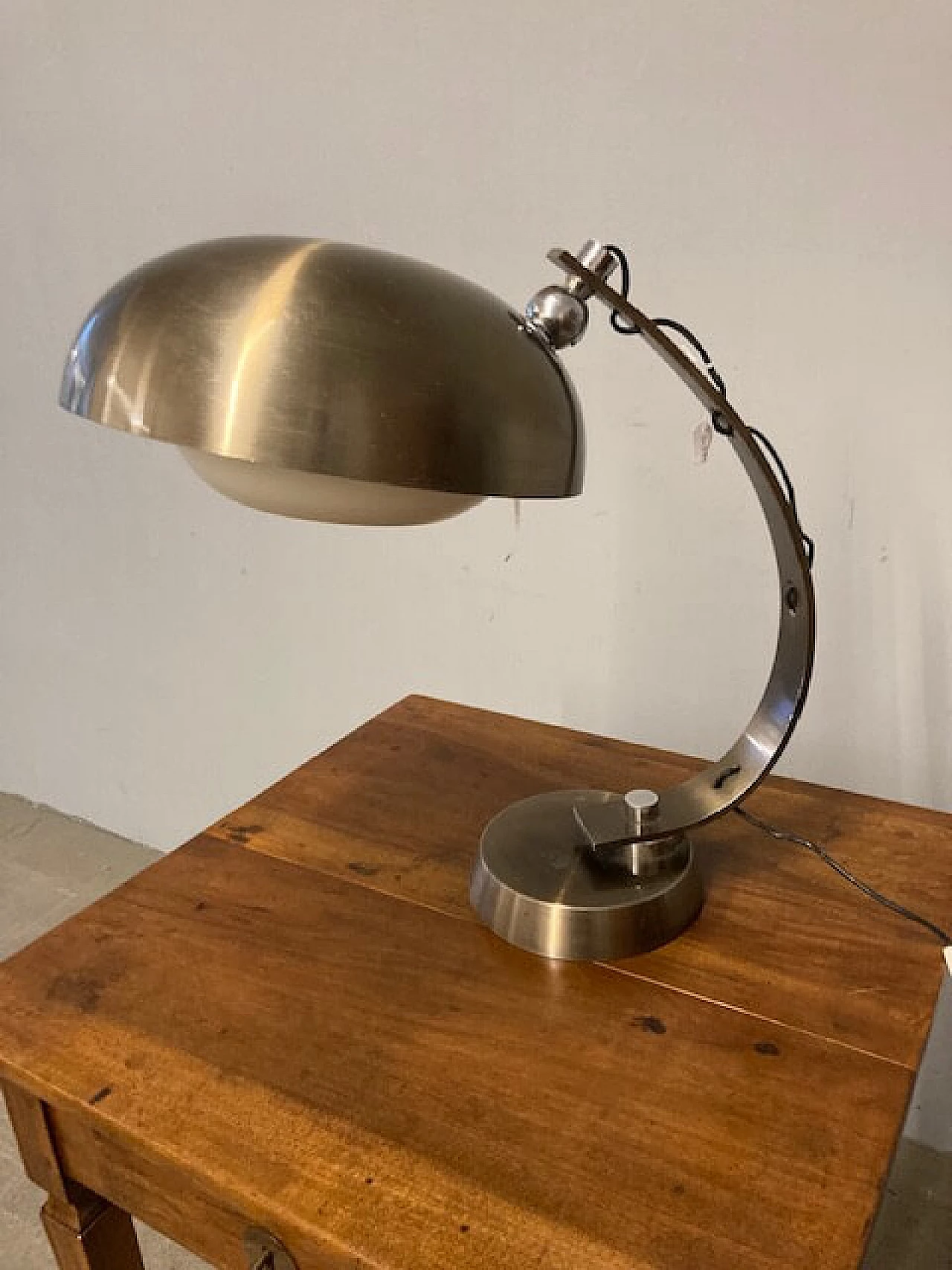 Chrome-plated metal desk lamp, 1970s 1