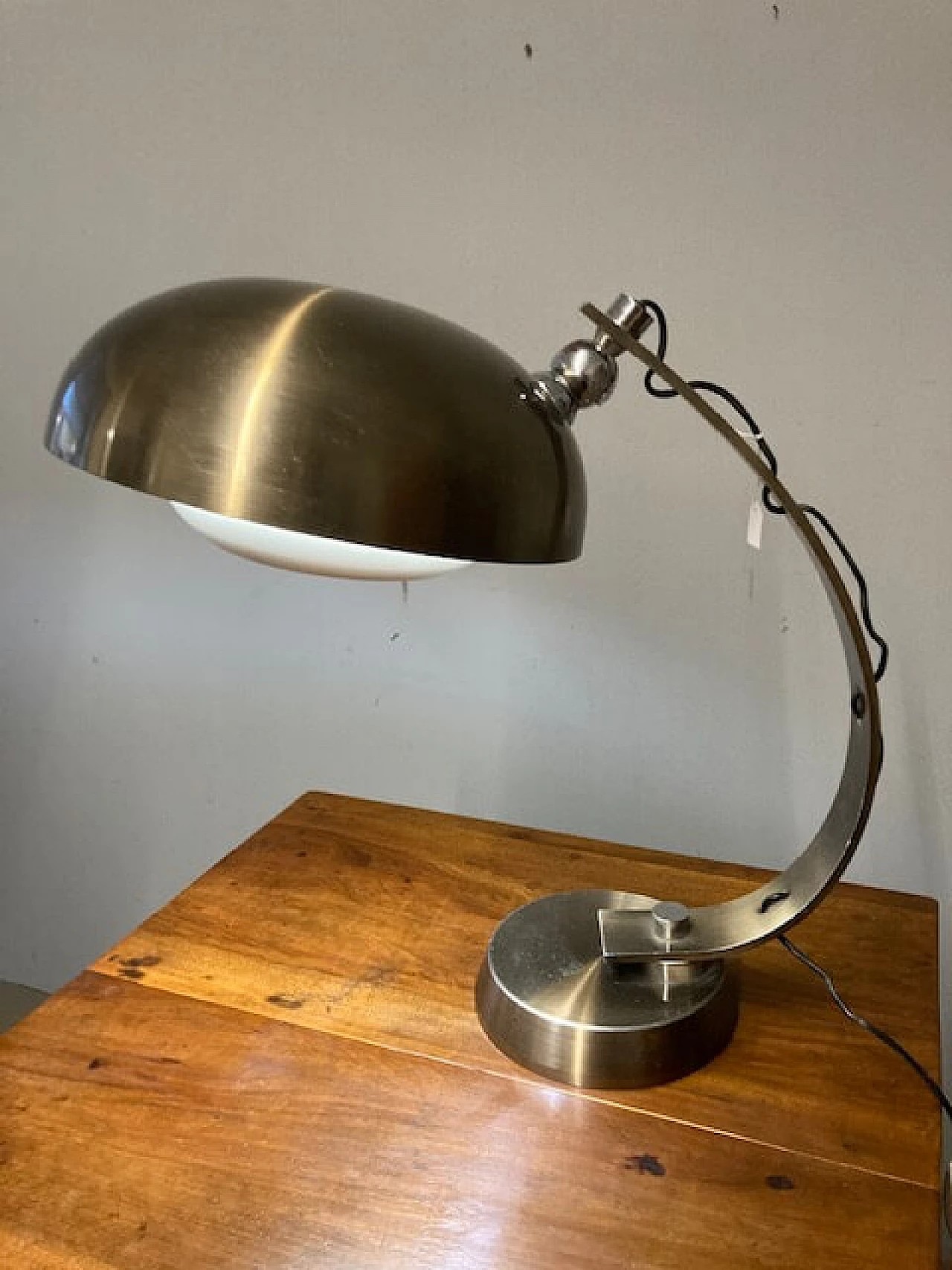 Chrome-plated metal desk lamp, 1970s 4