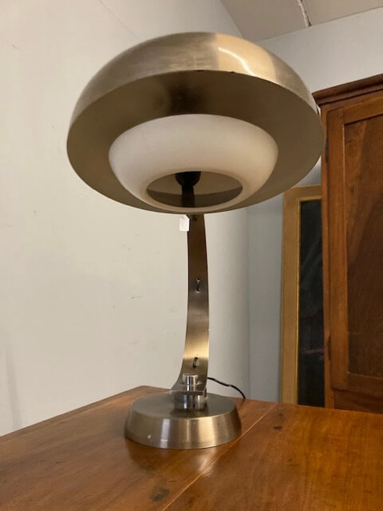 Chrome-plated metal desk lamp, 1970s 7