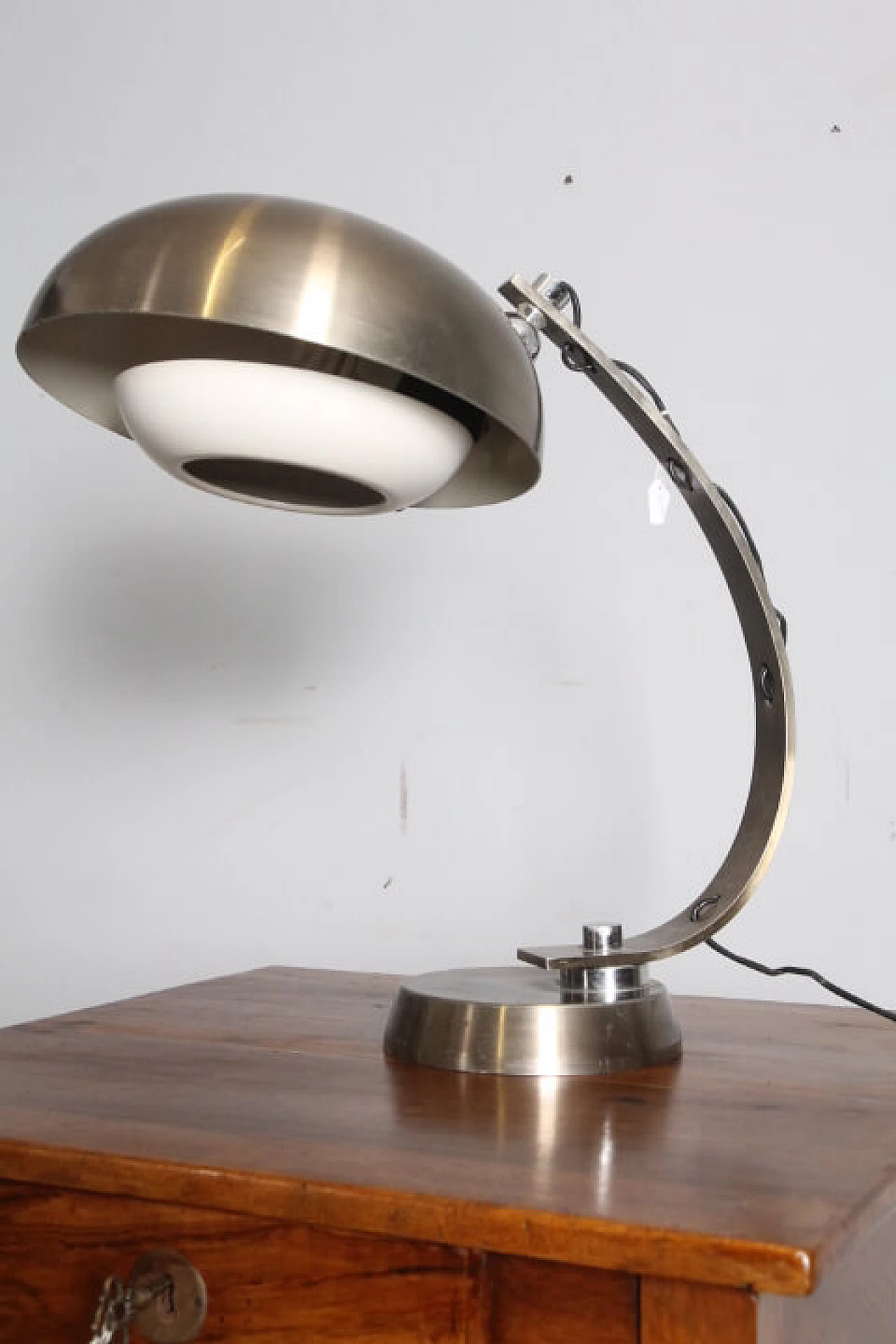 Chrome-plated metal desk lamp, 1970s 10