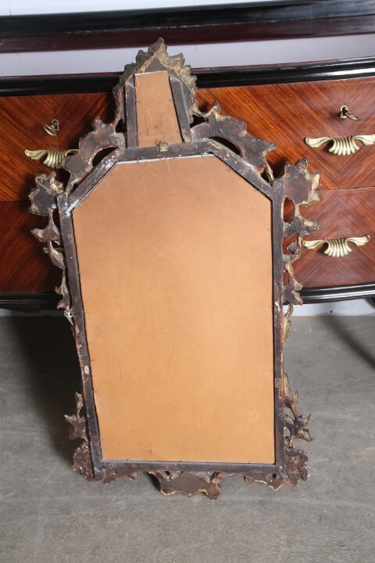 Louis Philippe mercury mirror with gold leaf frame, mid-19th century 10