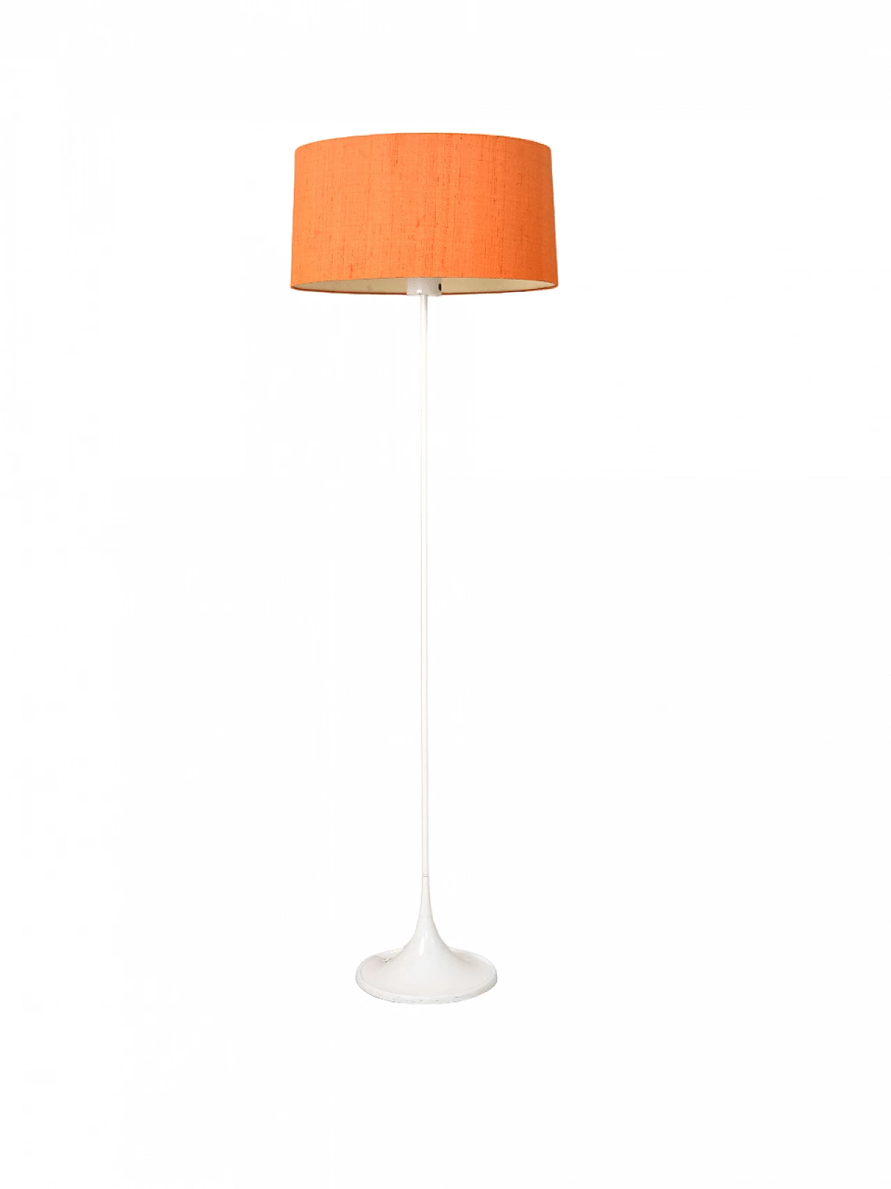 Scandinavian plastic and orange fabric floor lamp, 1960s 8