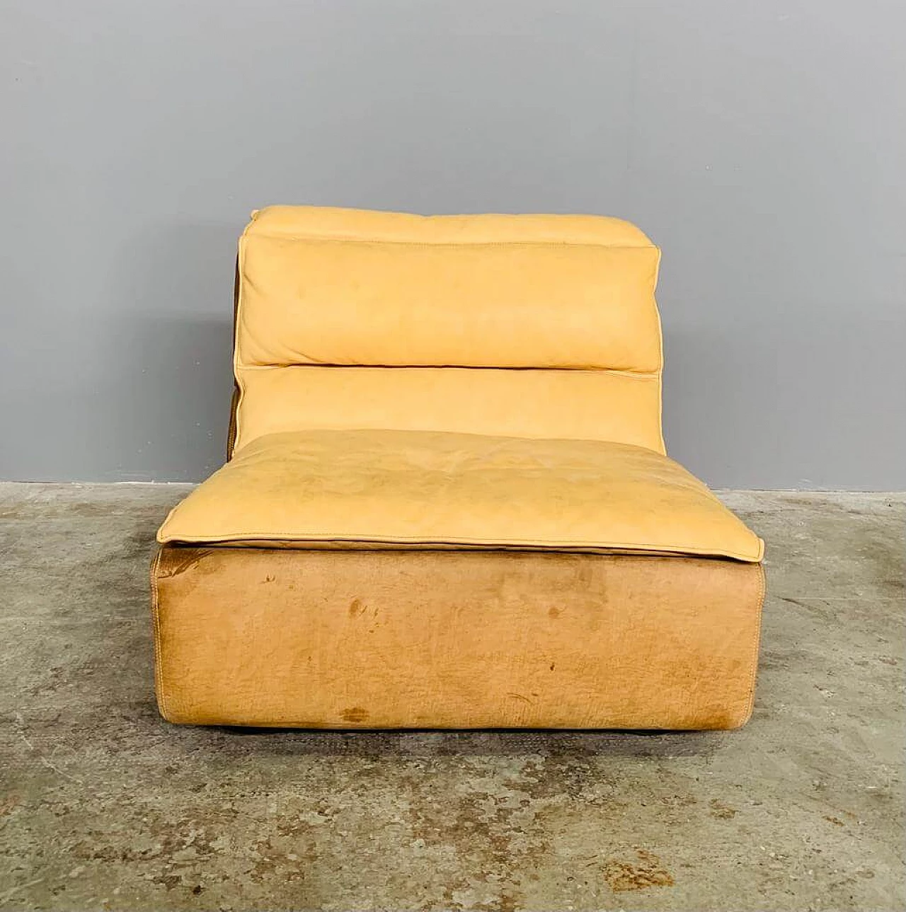 Bogo five-module leather and suede sofa by Carlo Bartoli for Rossi di Albizzate, 1970s 3