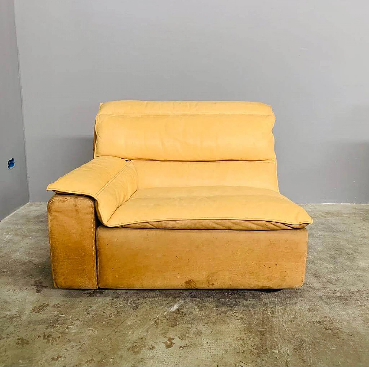 Bogo five-module leather and suede sofa by Carlo Bartoli for Rossi di Albizzate, 1970s 5