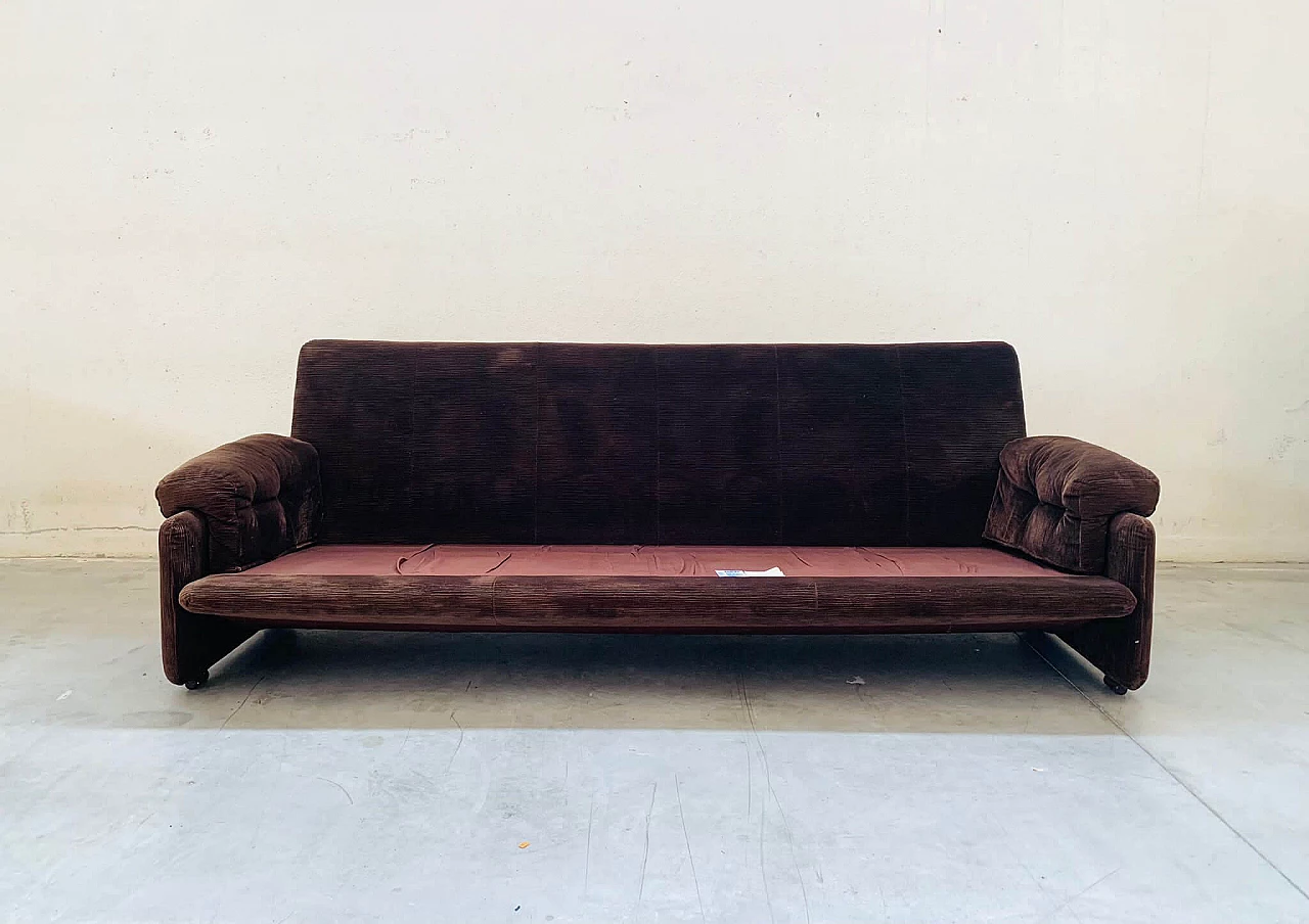 Coronado three-seater sofa and pair of armchairs by Tobia Scarpa for B&B Italia, 1970s 1