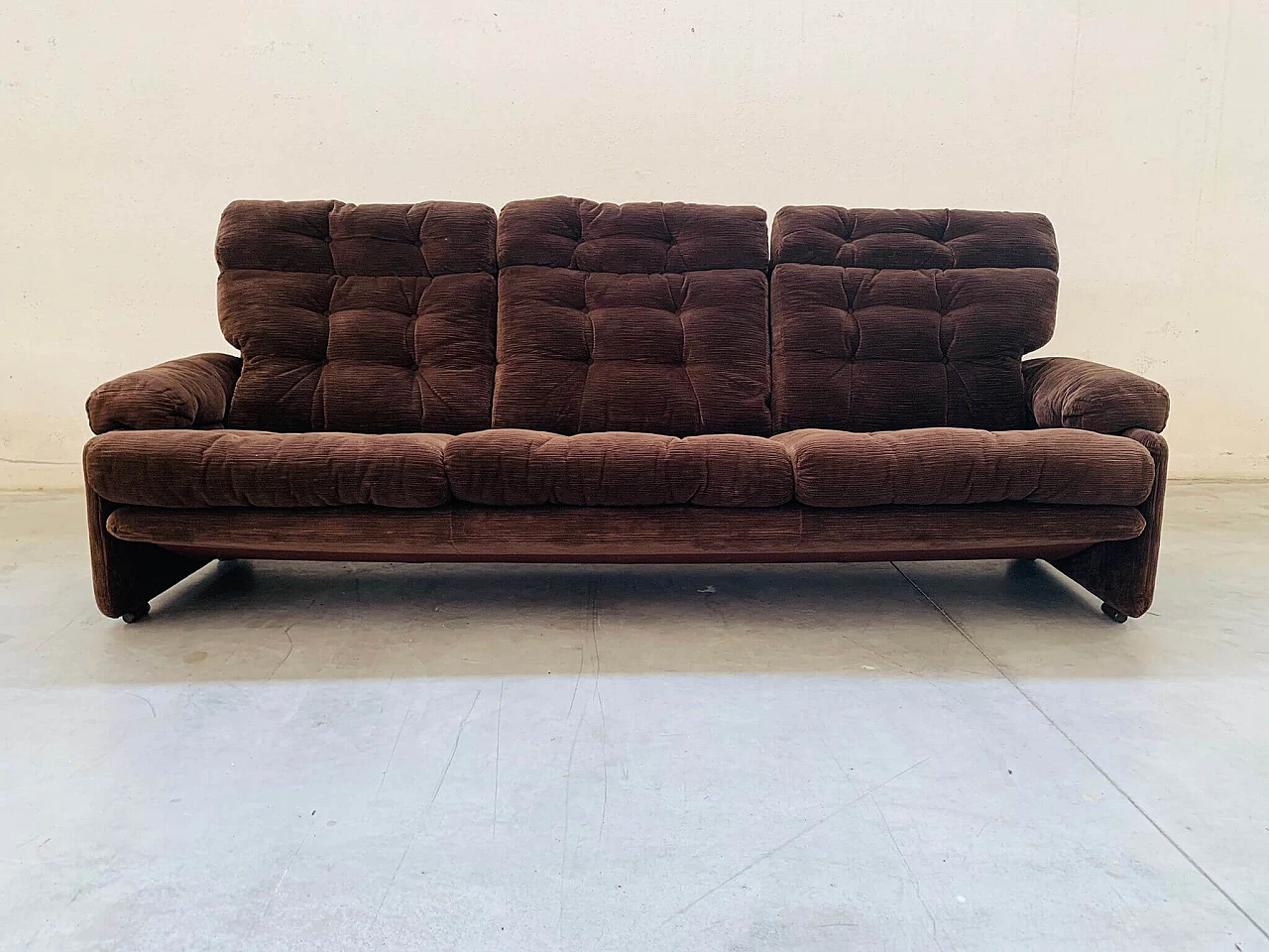 Coronado three-seater sofa and pair of armchairs by Tobia Scarpa for B&B Italia, 1970s 11