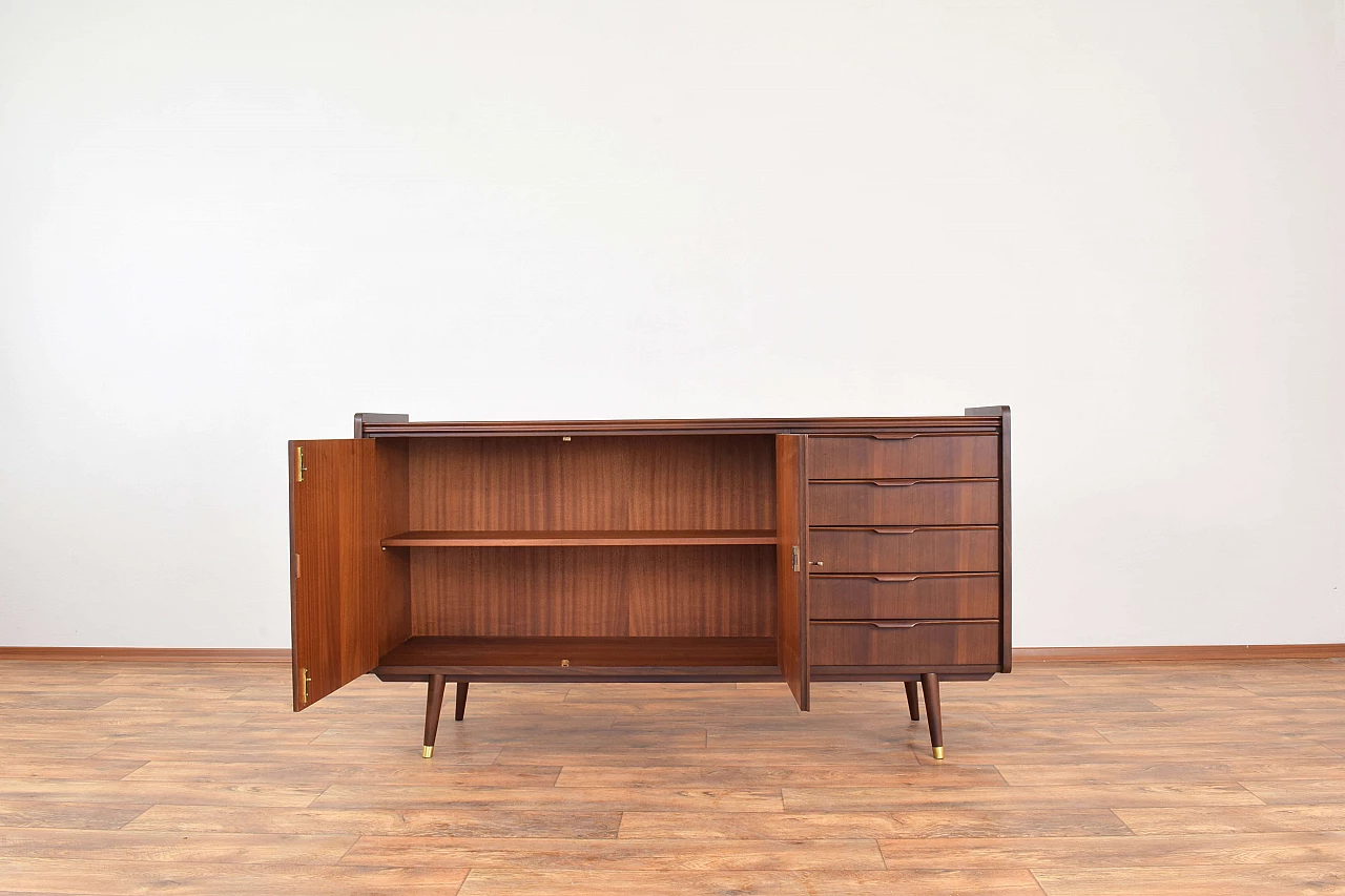 Mid-Century walnut sideboard by Möbelhaus Alfred Hübner, 1960s 2