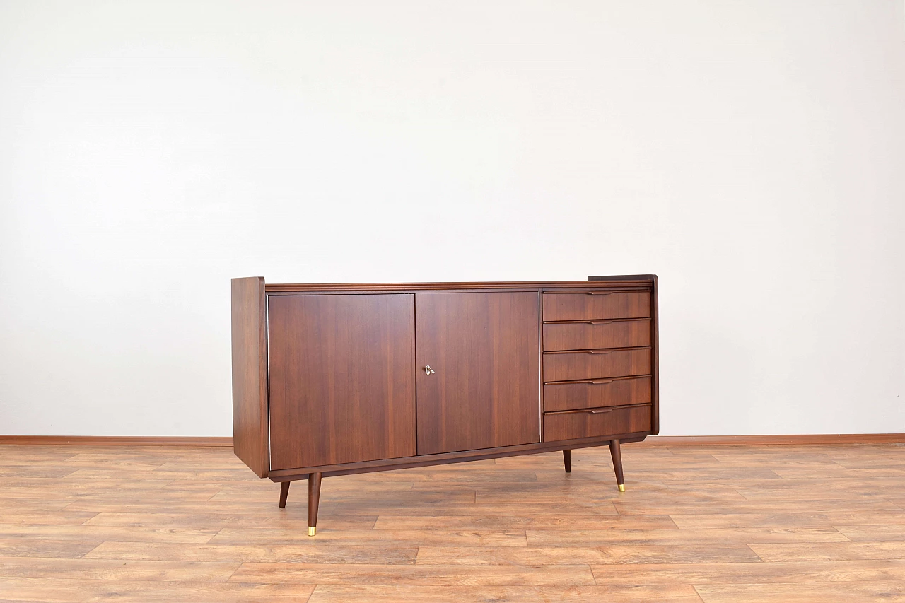 Mid-Century walnut sideboard by Möbelhaus Alfred Hübner, 1960s 3