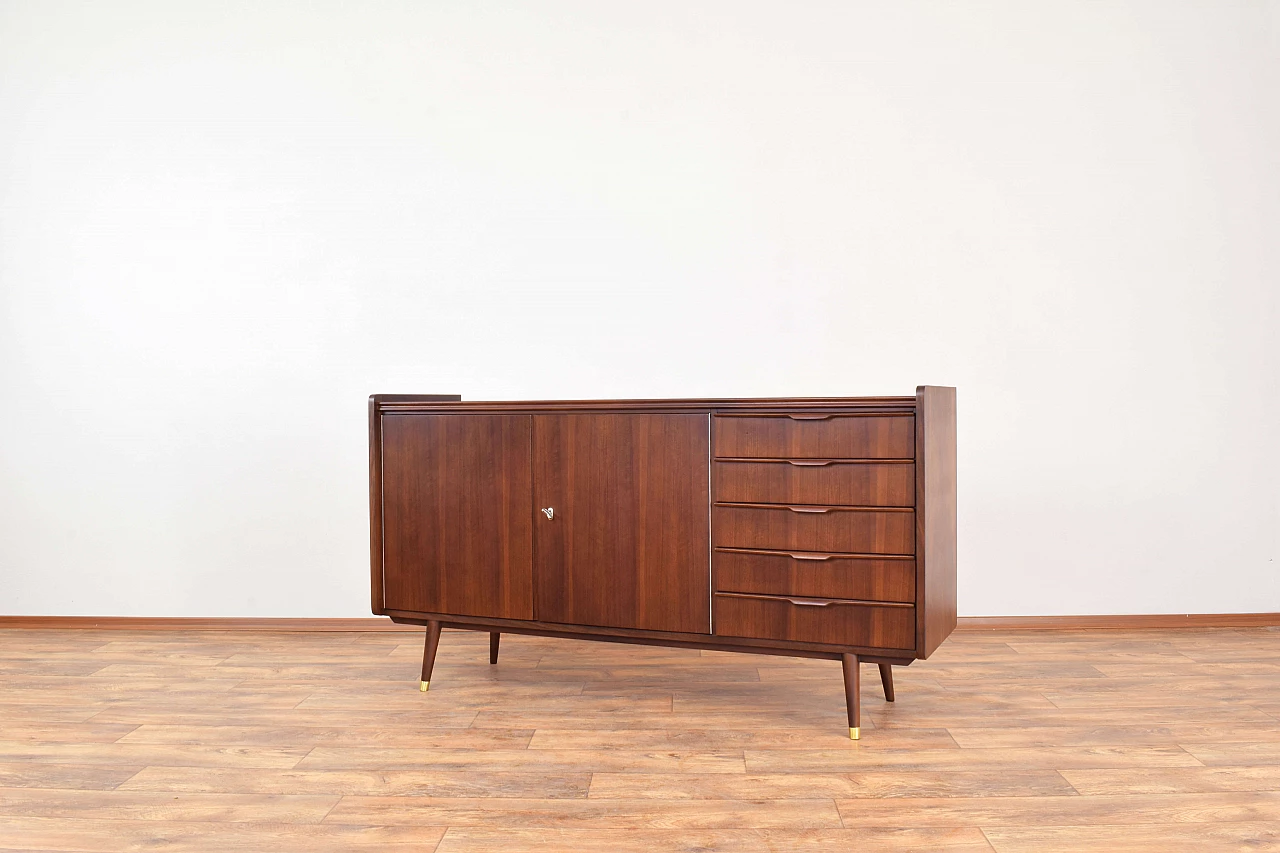 Mid-Century walnut sideboard by Möbelhaus Alfred Hübner, 1960s 4