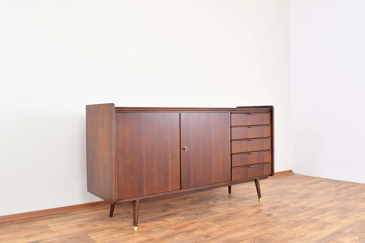 Mid-Century walnut sideboard by Möbelhaus Alfred Hübner, 1960s 8