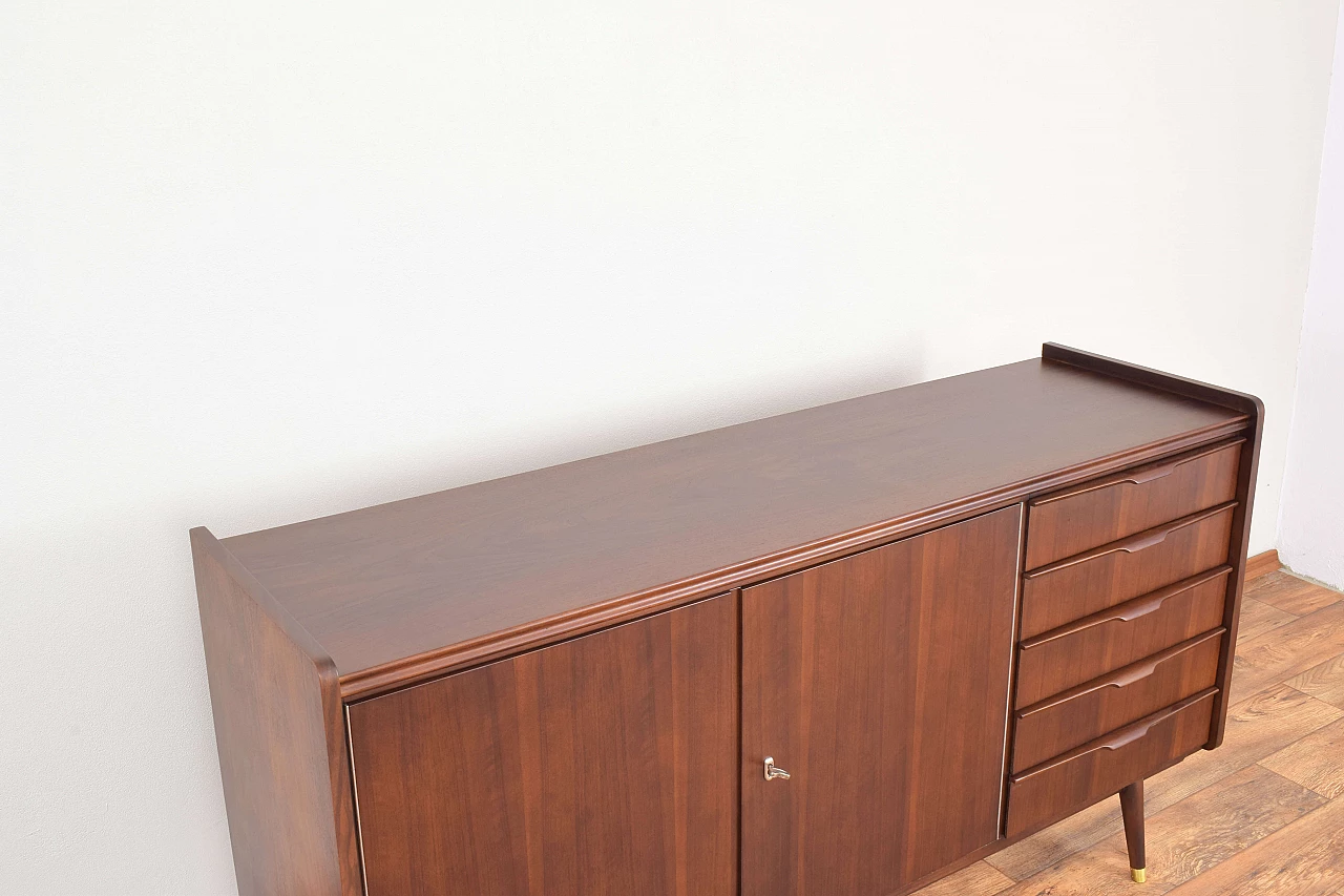 Mid-Century walnut sideboard by Möbelhaus Alfred Hübner, 1960s 12