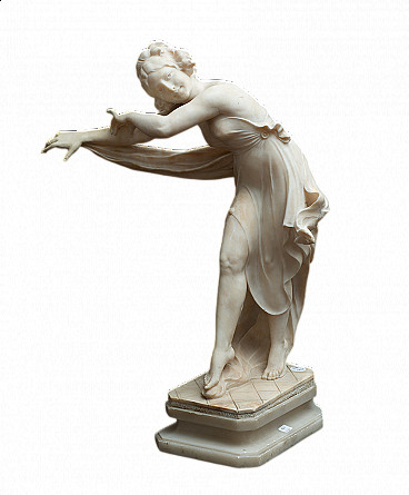Napoleon III alabaster sculpture of a woman, 19th century