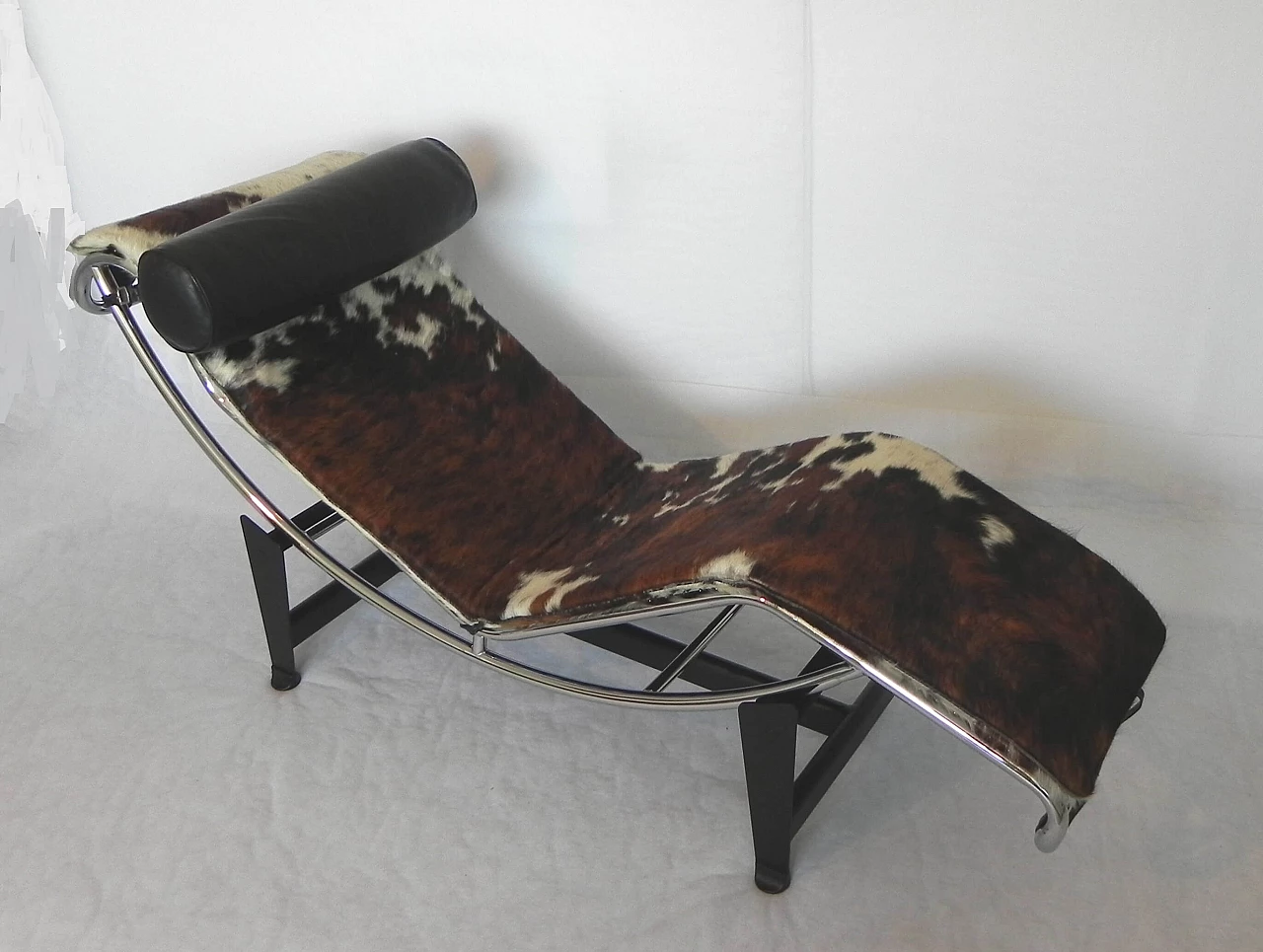 Bauhaus style metal and cavallino chaise longue by Alivar, 1990s 2