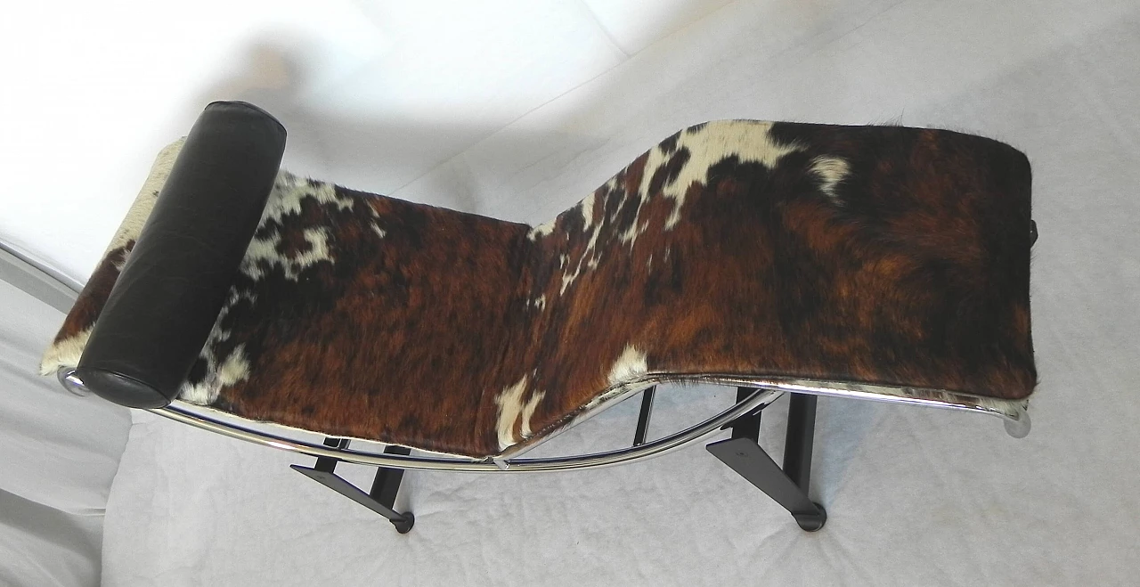 Chaise longue stile Bauhaus in metallo e cavallino di Alivar, anni '90 4