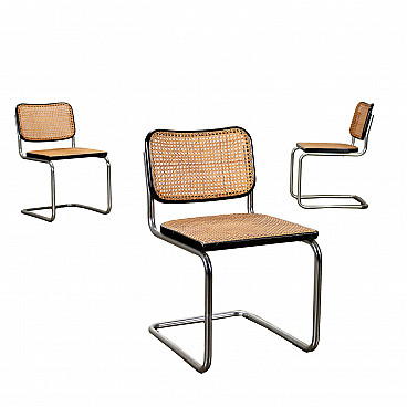 3 Cesca chairs by Marcel Breuer for Gavina, 1960s