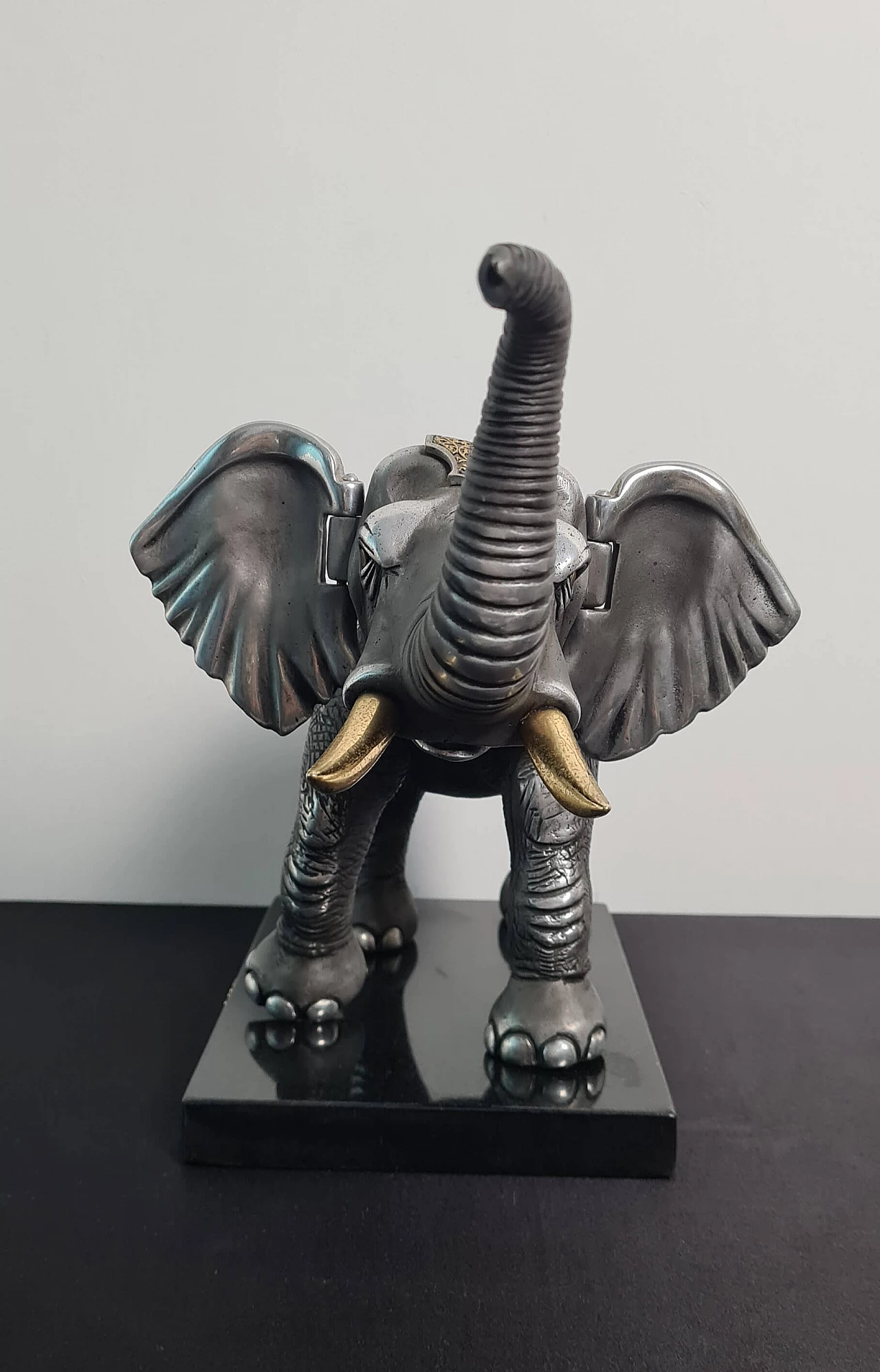 Metal elephant sculpture by Frank Meisler, 2000s 3