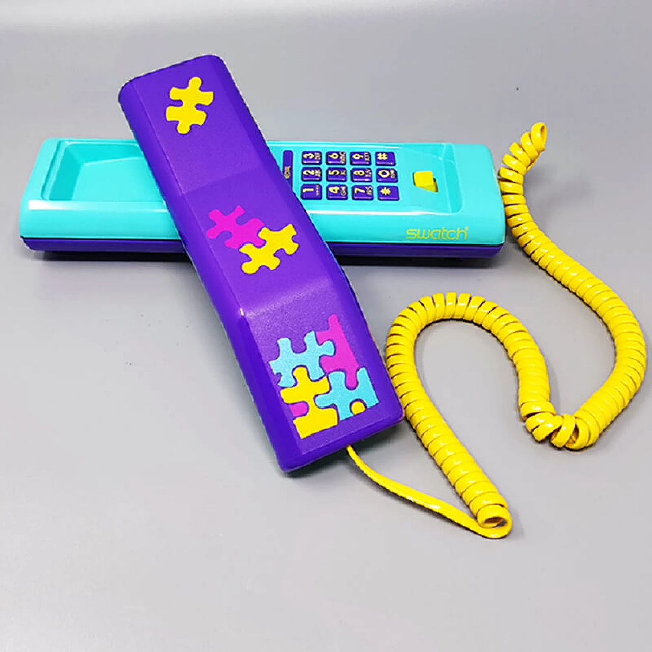Puzzle Swatch Twin Phone landline phone, 1980s 5