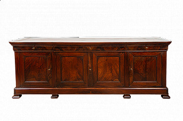 French Louis Philippe walnut Capuchin sideboard, mid-19th century