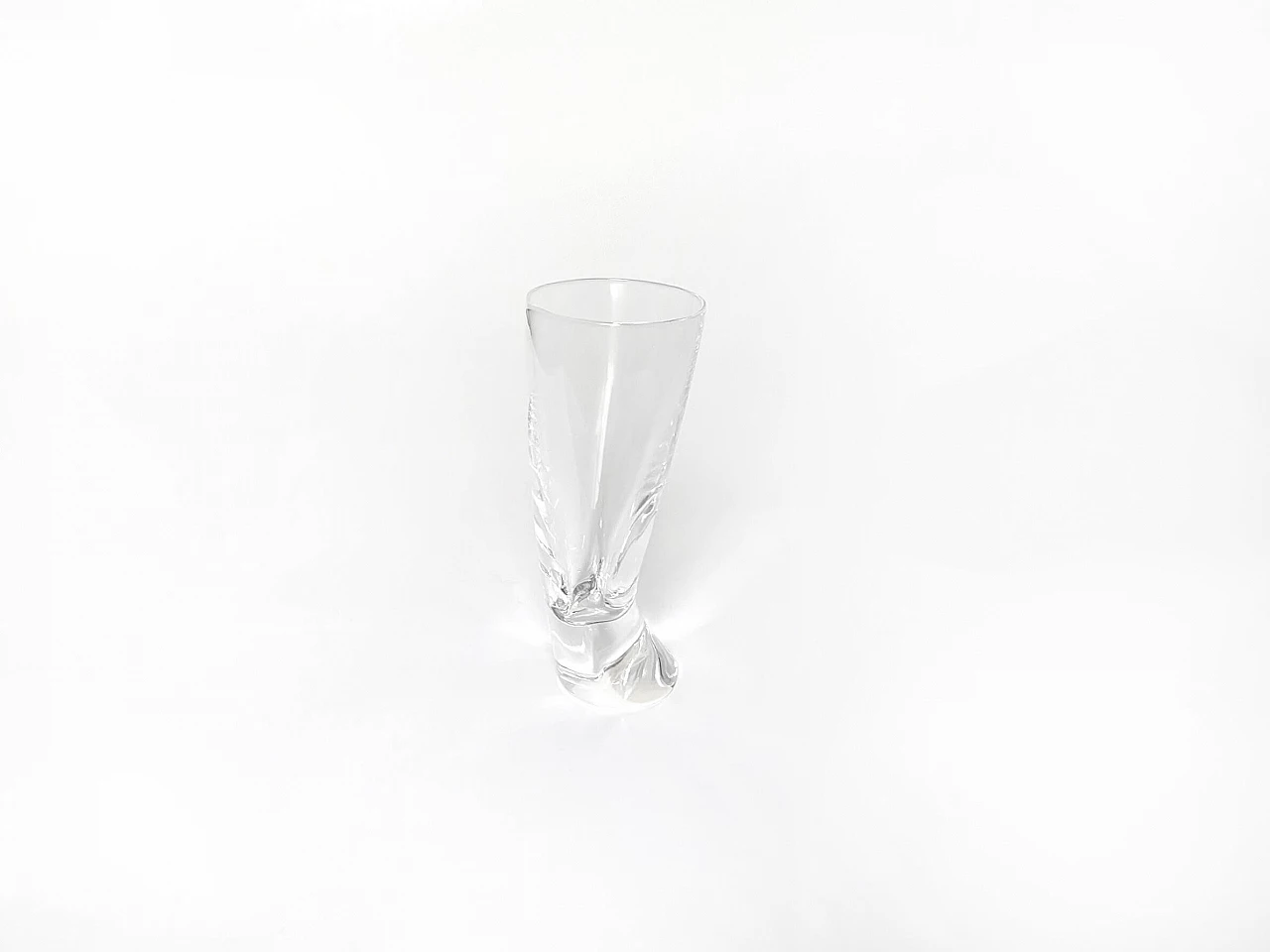 6 Touch Glass vodka glasses by Angelo Mangiarotti for Cristalleria Colle, 1990s 2