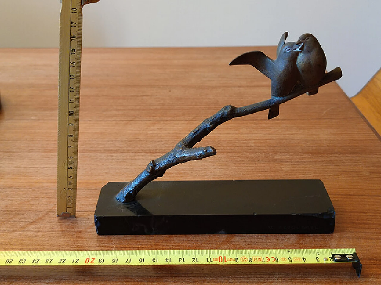 Bronze statue of a pair of birds by André Vincent Becquerel, 1930s 2