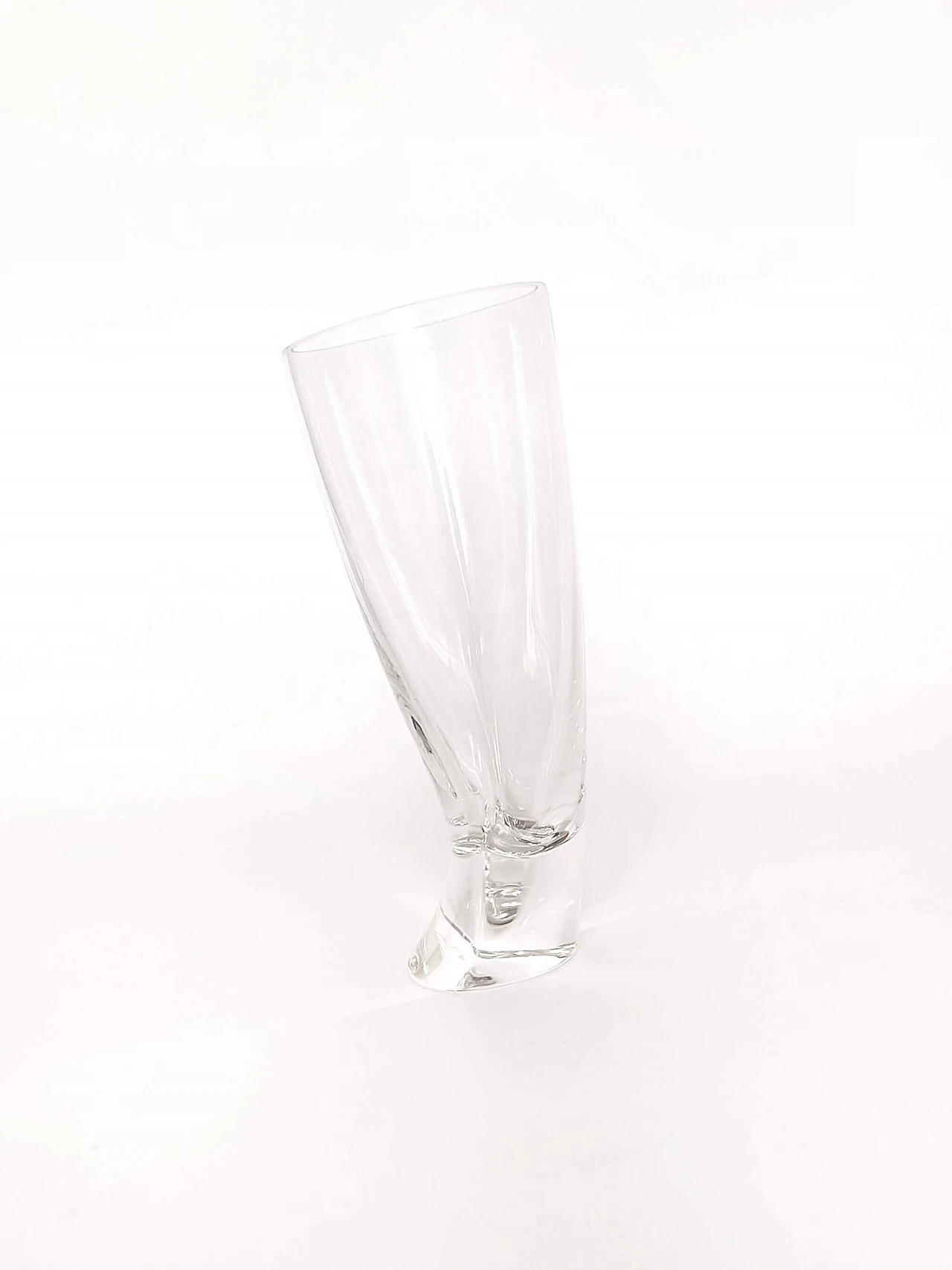 6 Touch Glass whiskey glasses by Angelo Mangiarotti for Cristalleria Colle, 1990s 2