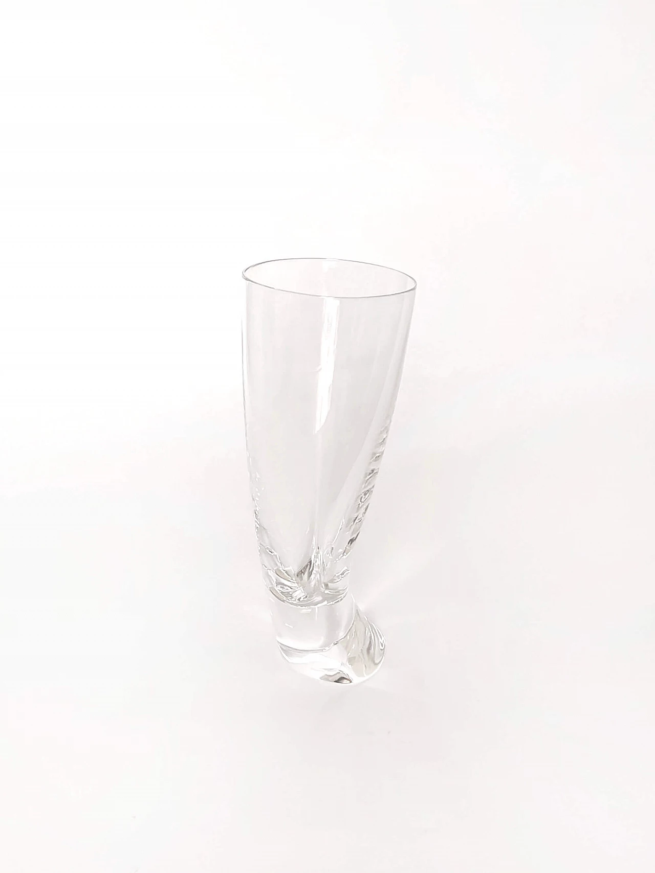 6 Touch Glass whiskey glasses by Angelo Mangiarotti for Cristalleria Colle, 1990s 3