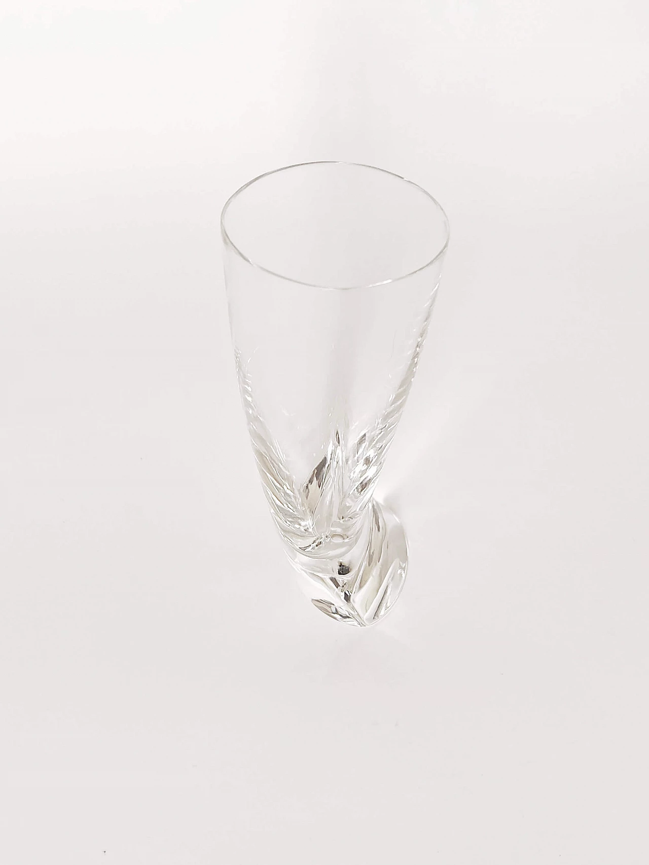 6 Touch Glass whiskey glasses by Angelo Mangiarotti for Cristalleria Colle, 1990s 6