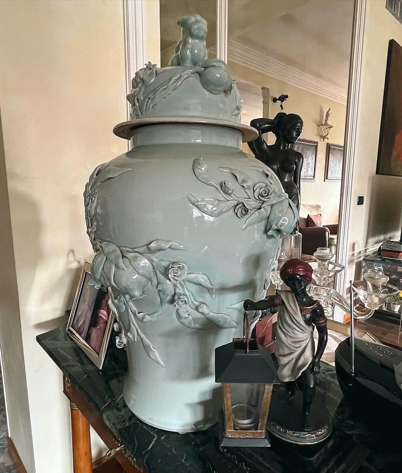 Coppia di vasi in celadon, fine '800 1