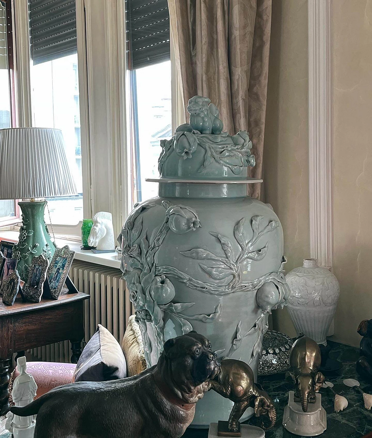 Coppia di vasi in celadon, fine '800 2