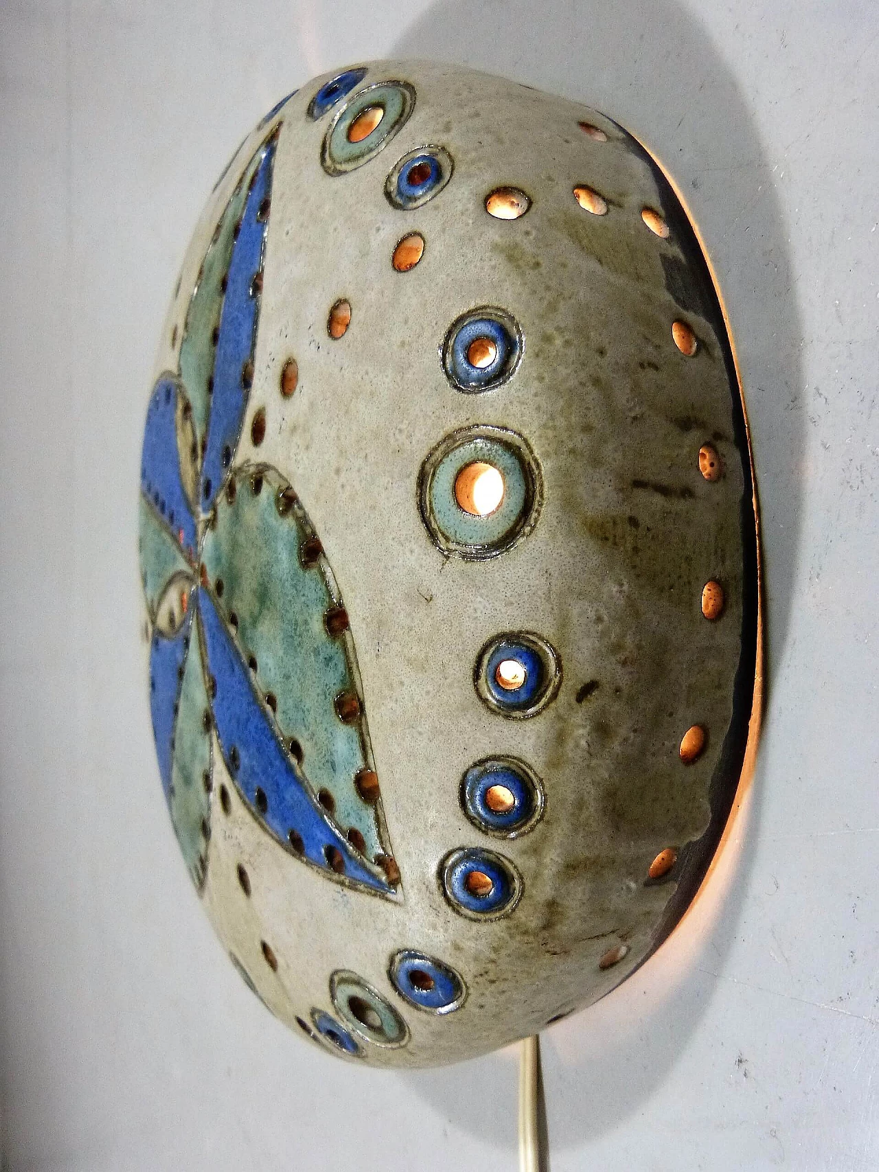 Dutch ceramic wall lamp by Hannie Mein, 1960s 8