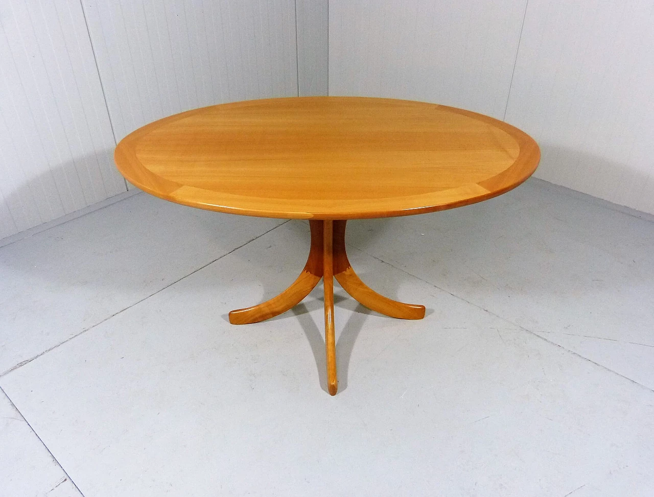 Danish oval coffee table in blond ash, 1960s 6
