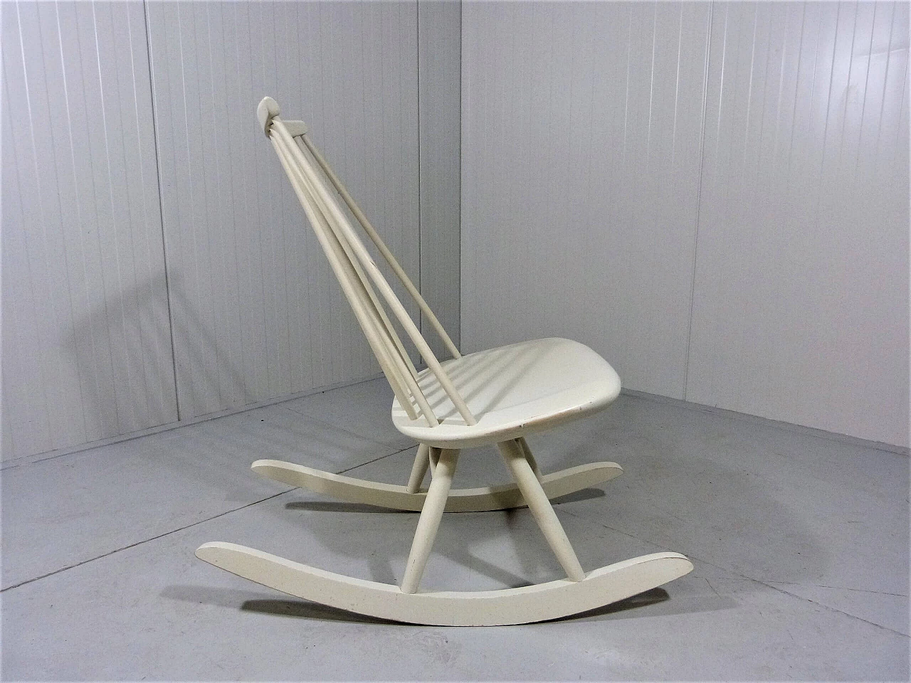Mademoiselle birch rocking chair by Tapiovaara for Asko, 1960s 1