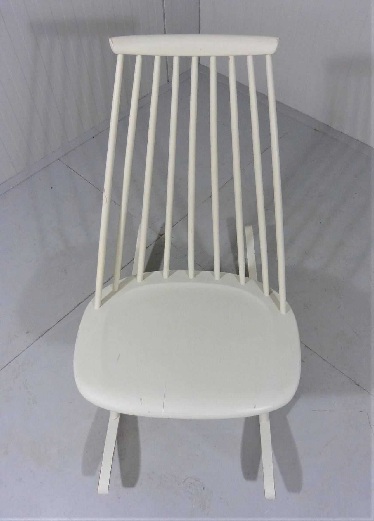 Mademoiselle birch rocking chair by Tapiovaara for Asko, 1960s 3