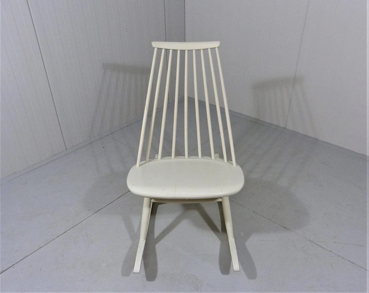 Mademoiselle birch rocking chair by Tapiovaara for Asko, 1960s 4