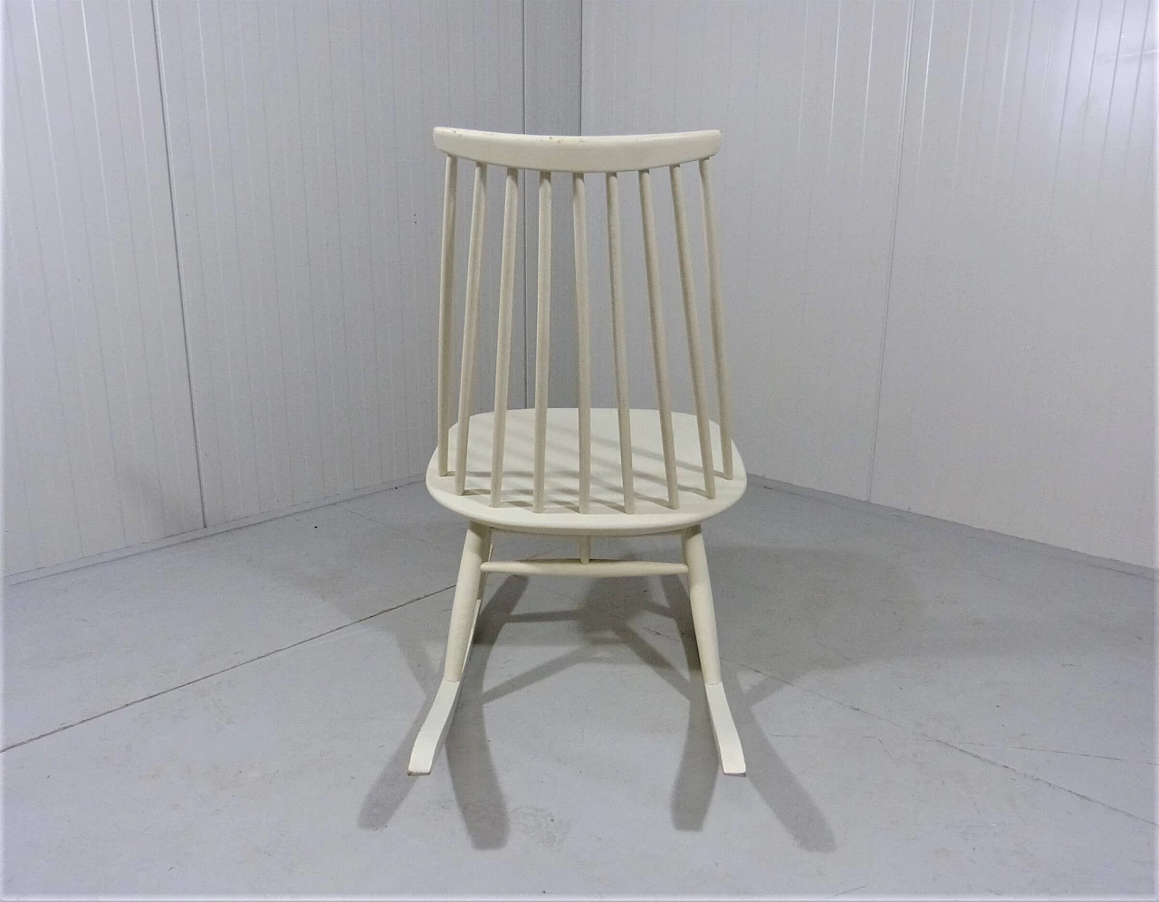 Mademoiselle birch rocking chair by Tapiovaara for Asko, 1960s 7