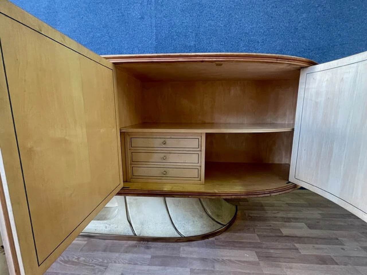 Parchment sideboard by Vittorio Dassi for Associazione Artigiani Canturini, 1940s 10