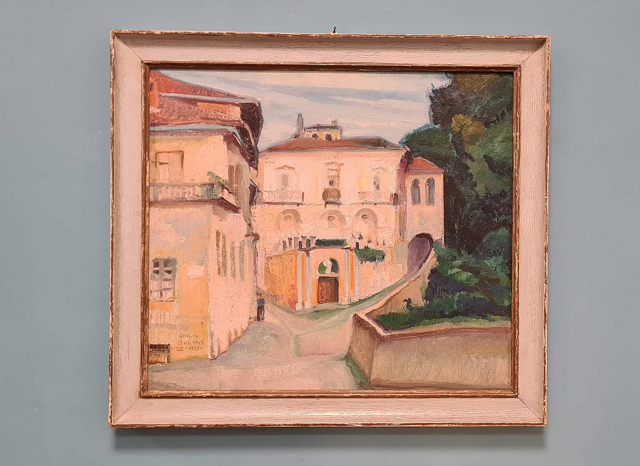 Giulio Boetto, Il Palazzo dei Marchesi, dipinto su tela, 1955 1