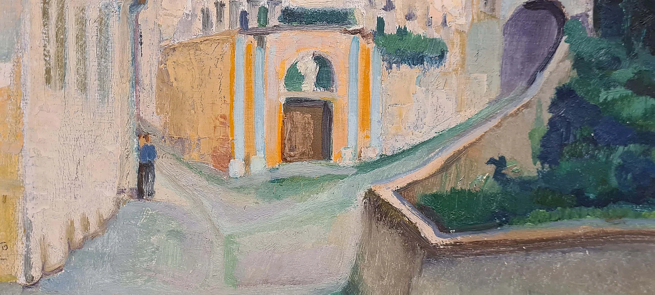 Giulio Boetto, Il Palazzo dei Marchesi, dipinto su tela, 1955 3