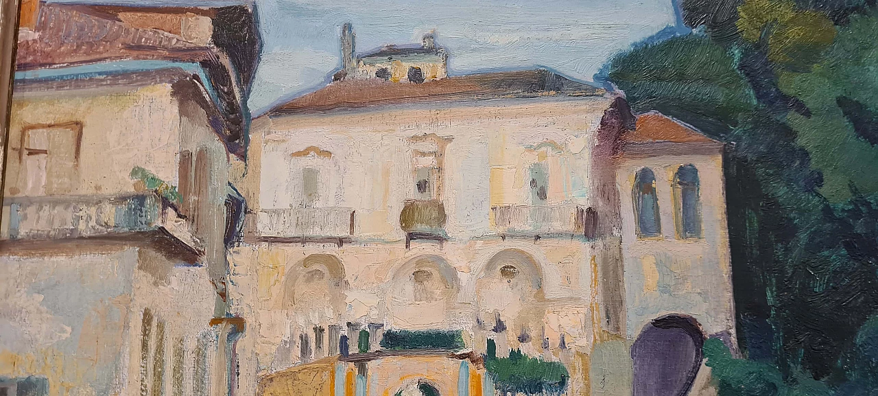 Giulio Boetto, Il Palazzo dei Marchesi, dipinto su tela, 1955 4