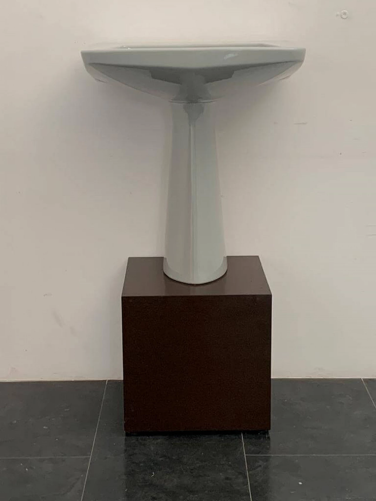 Gray Oneline washbasin by Gio Ponti for Ideal Standard, 1950s 1