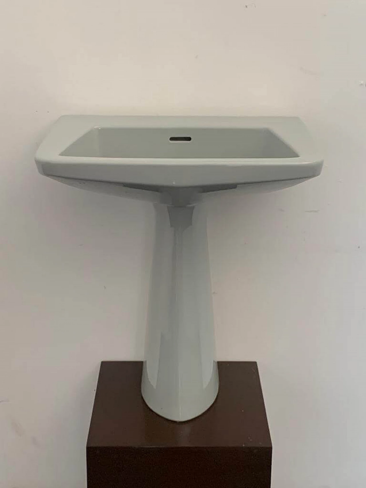 Lavabo Oneline grigio di Gio Ponti per Ideal Standard, anni '50 4