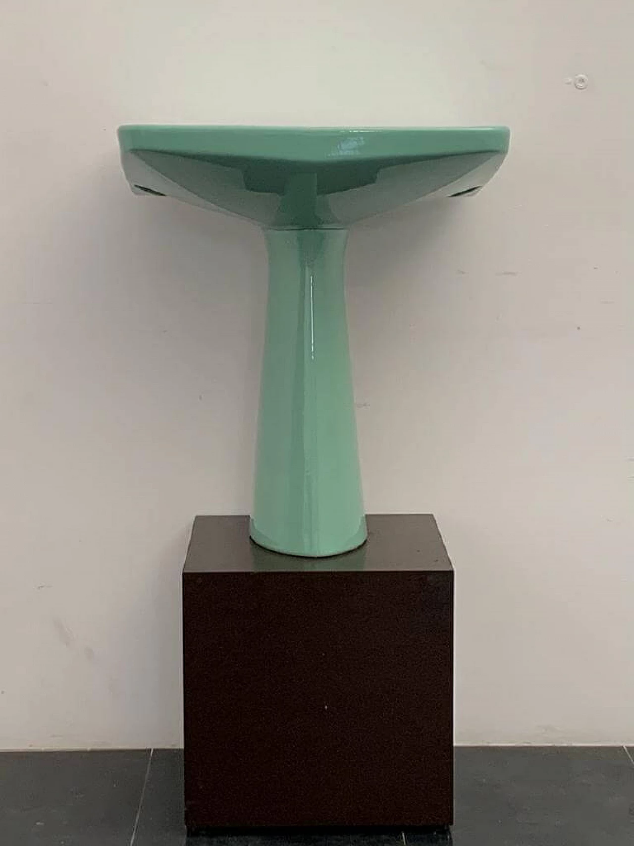 Sea green Oneline washbasin by Gio Ponti for Ideal Standard, 1950s 1