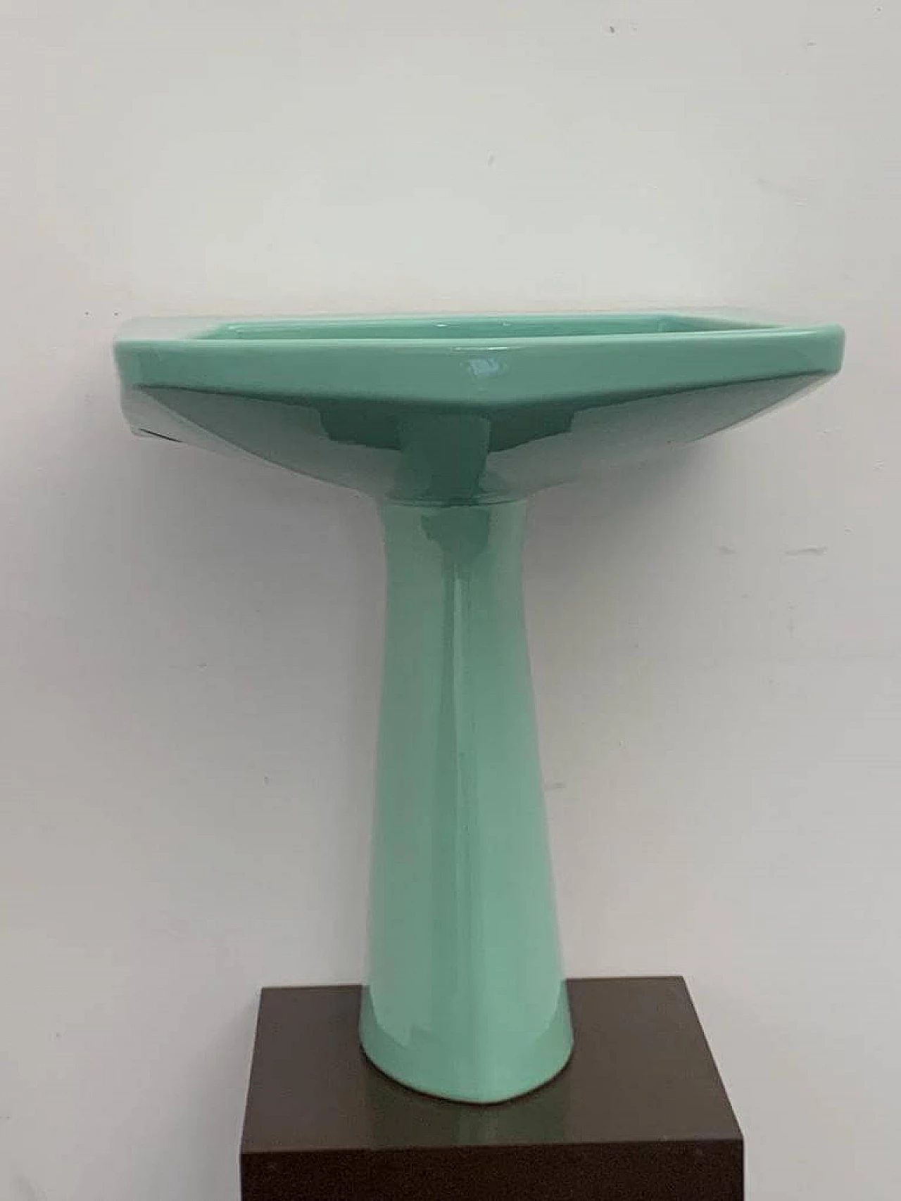 Sea green Oneline washbasin by Gio Ponti for Ideal Standard, 1950s 4