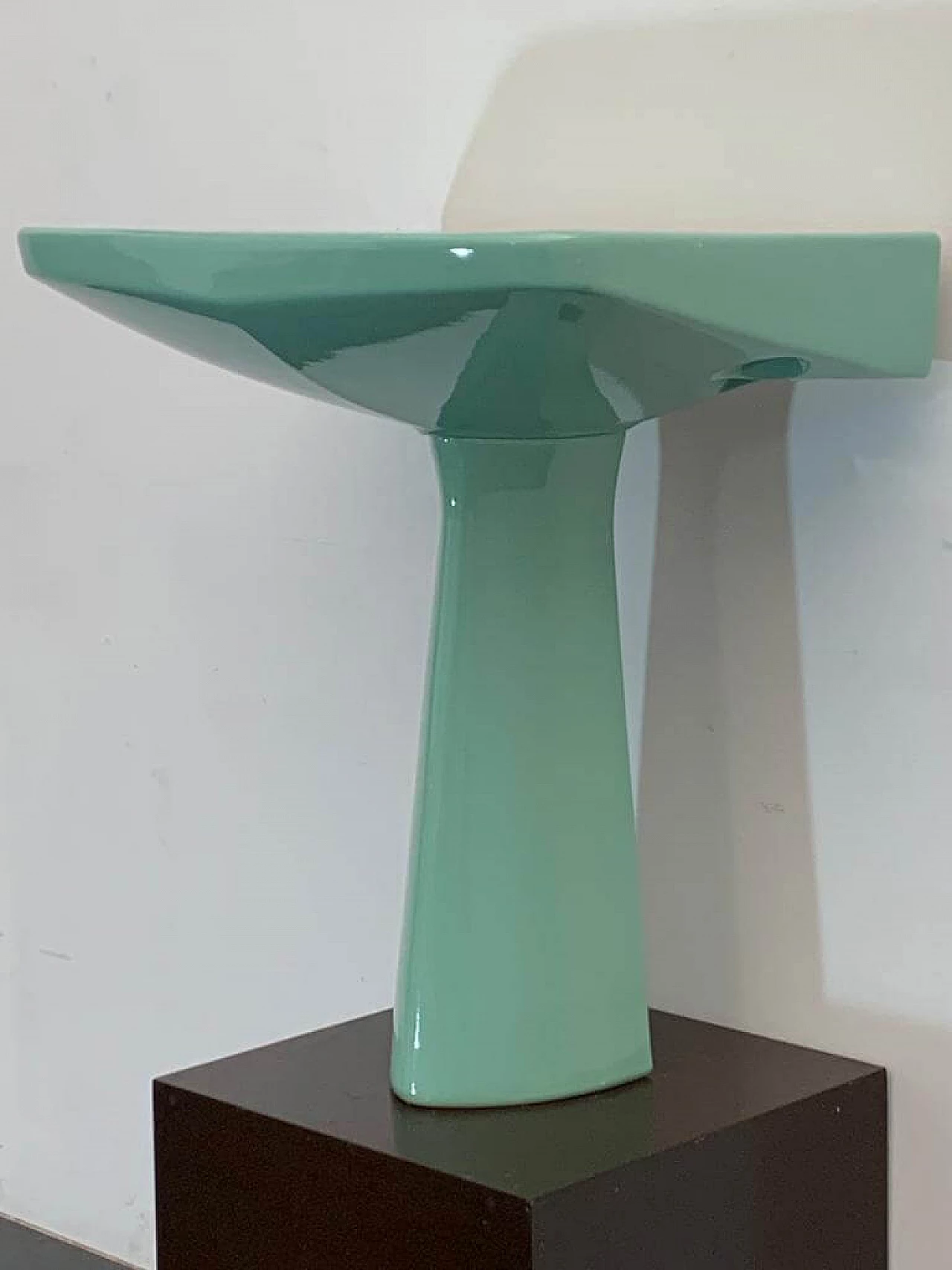 Sea green Oneline washbasin by Gio Ponti for Ideal Standard, 1950s 10