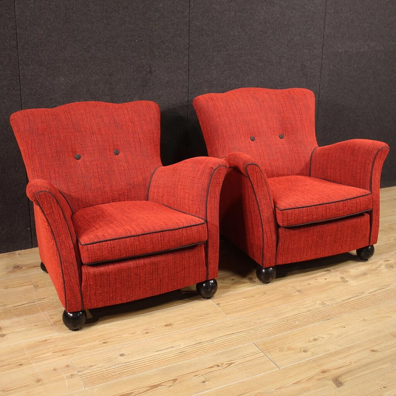 Pair of armchairs in the style of Gio Ponti for Fede Cheti, 1970s 1