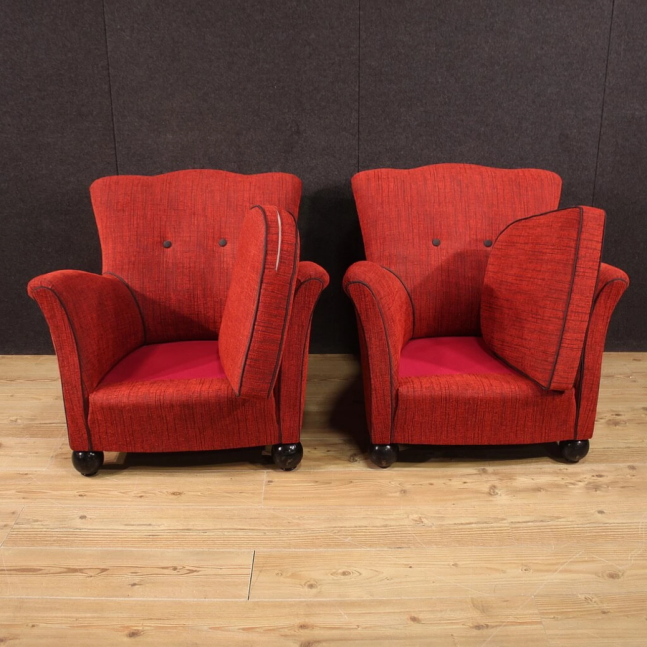 Pair of armchairs in the style of Gio Ponti for Fede Cheti, 1970s 10