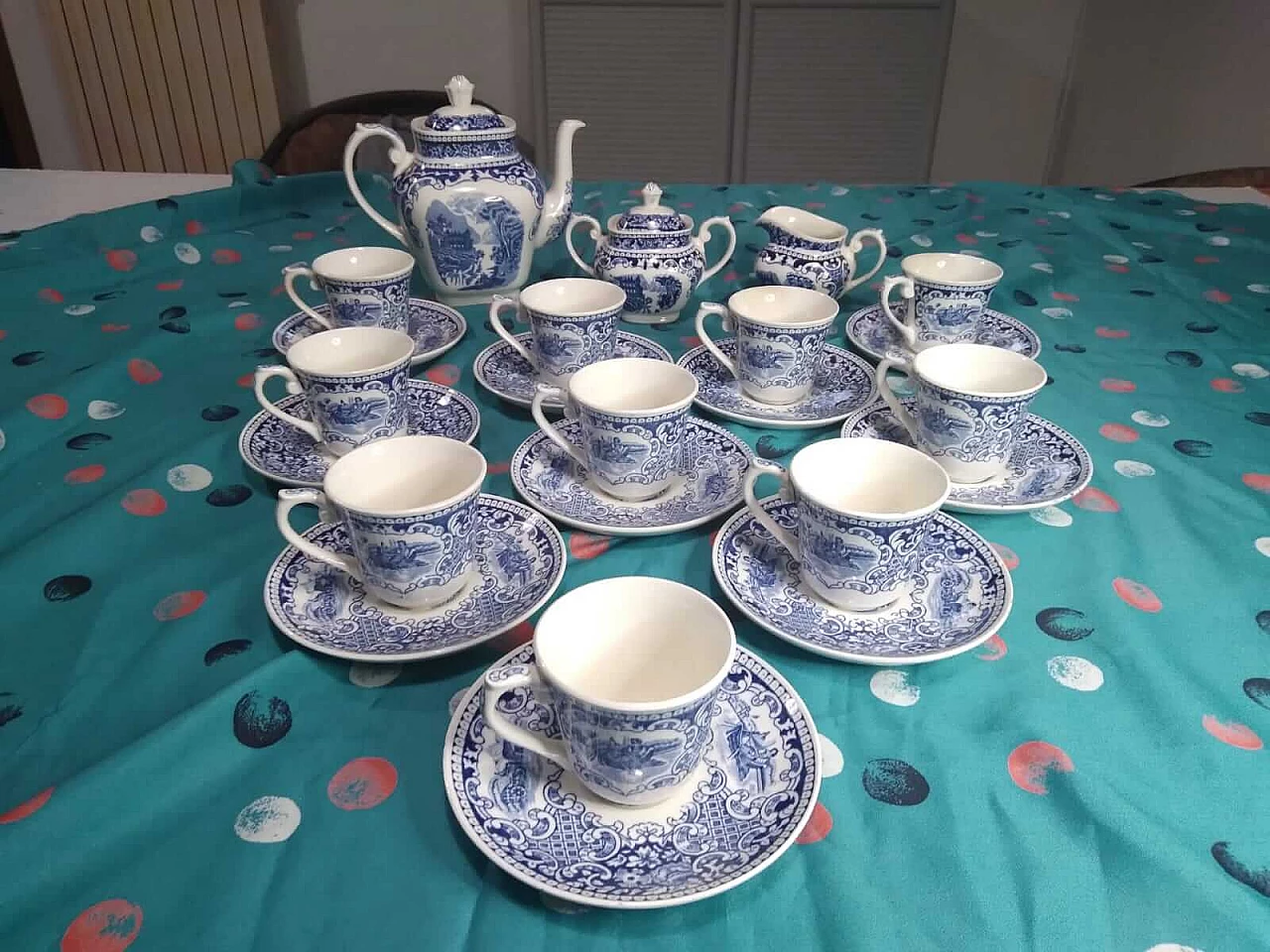 Servizio da caffè in porcellana di Petrus Regout - Royal Sphinx, anni '40 6