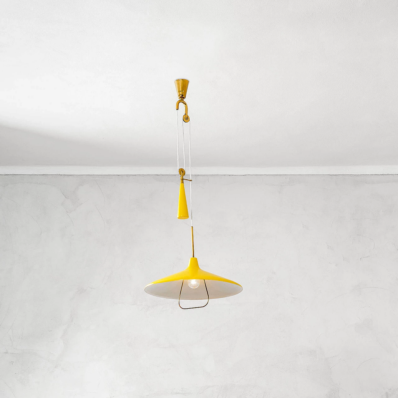 Hanging lamp 12126 by Angelo Lelli for Arredoluce, 1940s 1